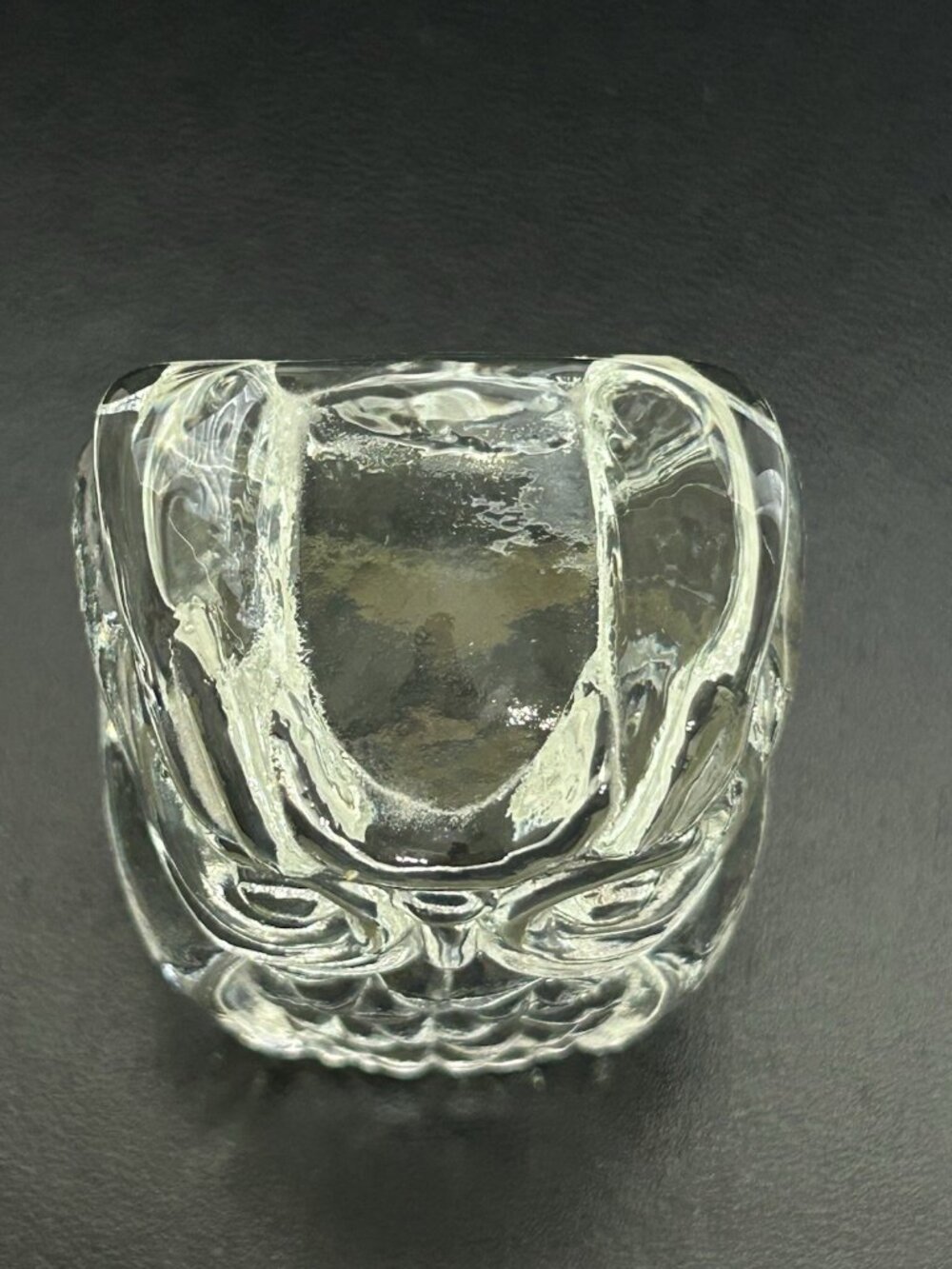 1970s Viking Clear Glass OWL Figurine Paperweight MCM Bookend Handmade USA 3.5" - Picture 7 of 9